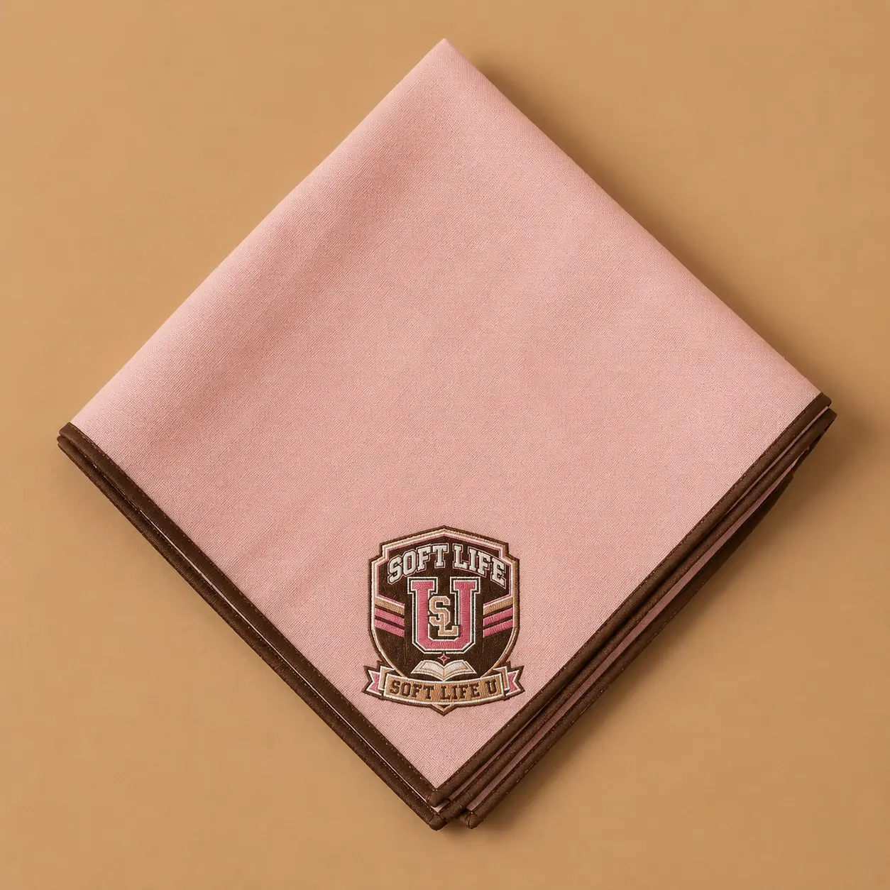 Blush Soft Life U crest handkerchief